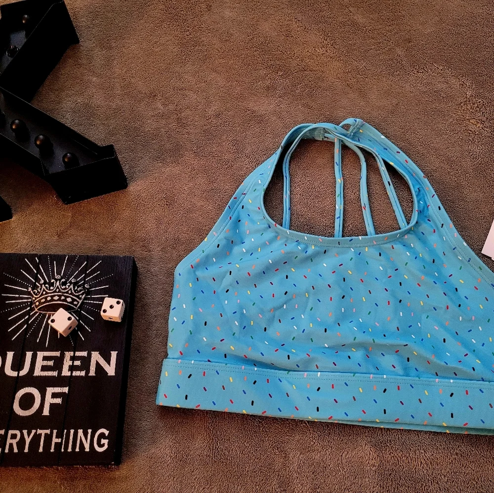 Pride Adult Humankind Swim Top - Blue Sprinkles